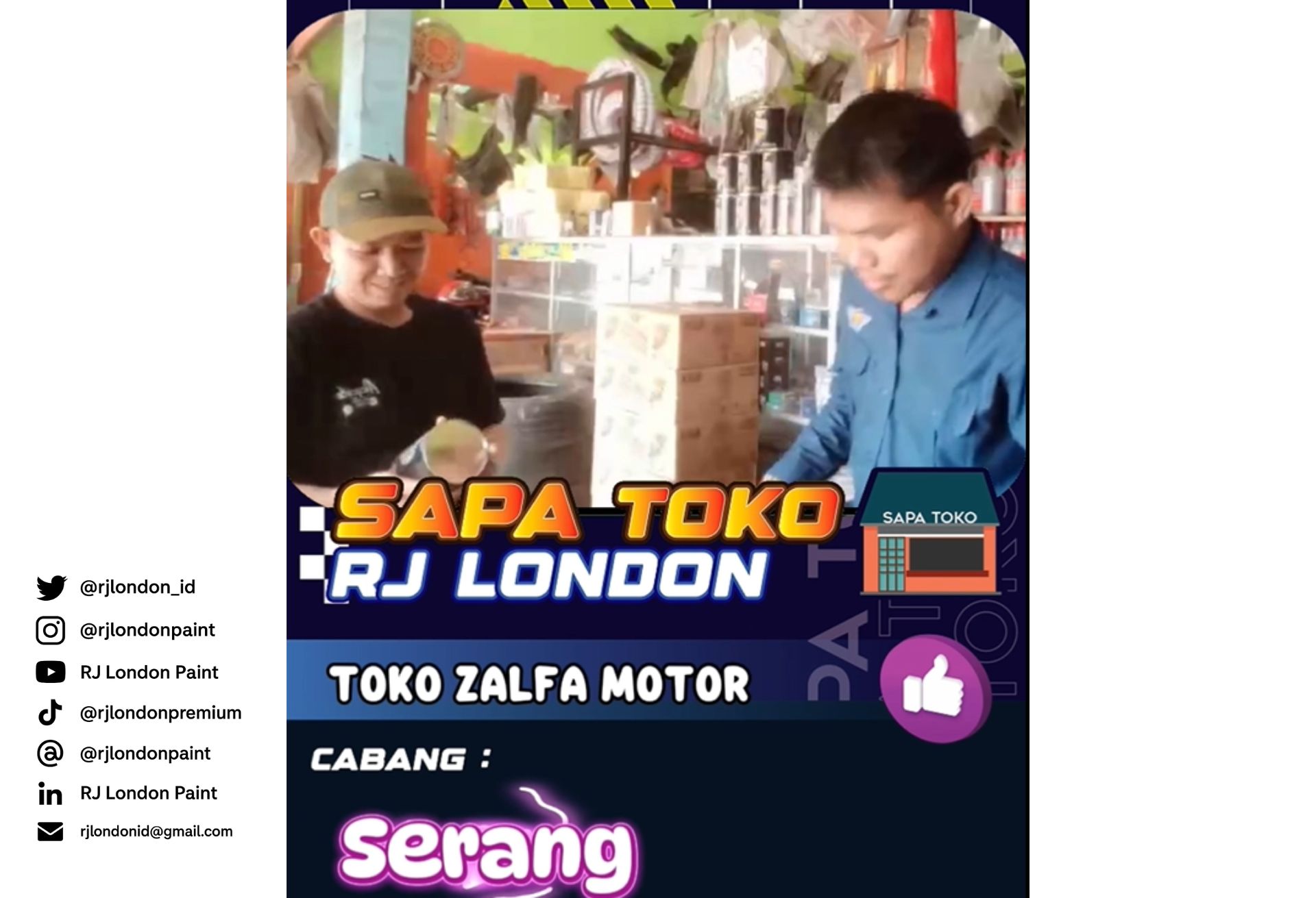 Sapa Toko RJ London Cabang Serang: Zalfa Motor, Mitra Setia yang Percaya Kualitas Oli RJ Selama 10 Tahun